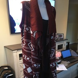 Maroon/burgundy duster
